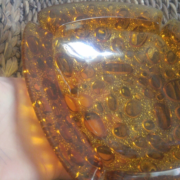 MCM Amber Bubble Vintage Ashtray - Picture 7 of 10
